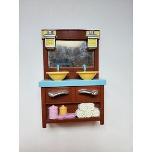 Mattel Fisher Price Loving Family Bathroom Sink Vanity Doll House Furniture 2008